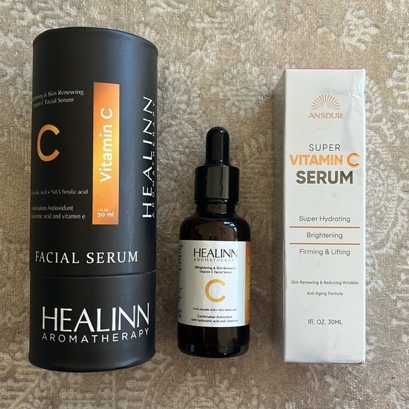 Brand New Set of 2 Vitamin C Facial Serum Brightening Firming Lifting Hydrating - Picture 1 of 12